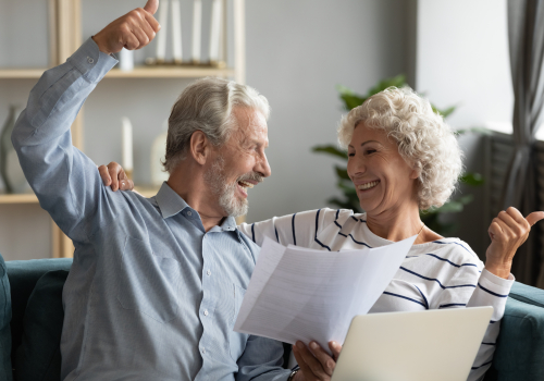 afbeelding blij met pensioen