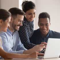 Impactkaart collega's blij