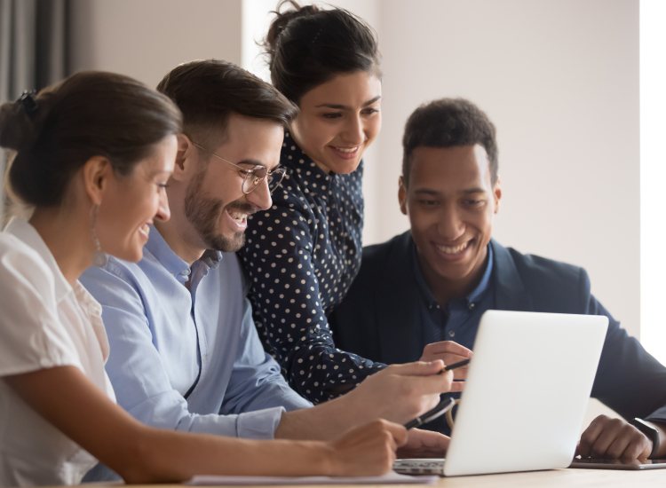 Impactkaart collega's blij