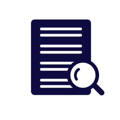 onderzoek en cijfers icoon home